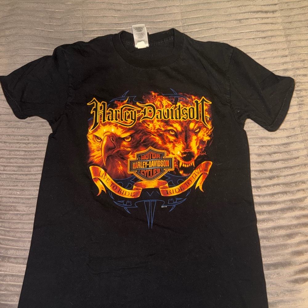 Vtg Harley-Davidson Black Tee